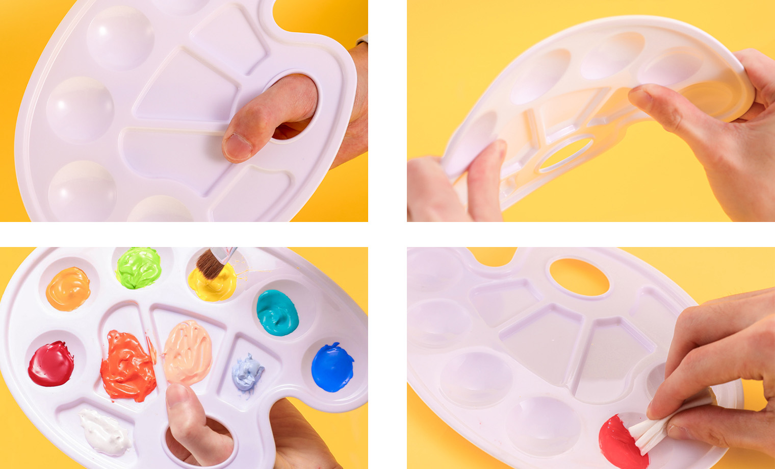 Ten-hole Color Area Watercolor Palette