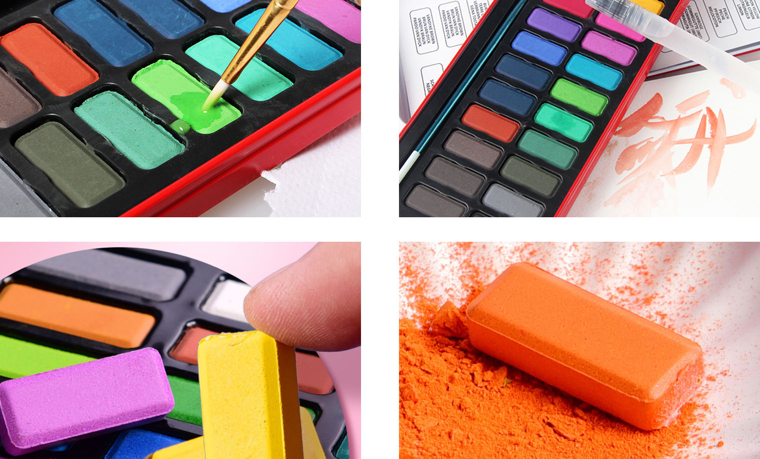 12/18/24/36 Colors Detachable Watercolor Set