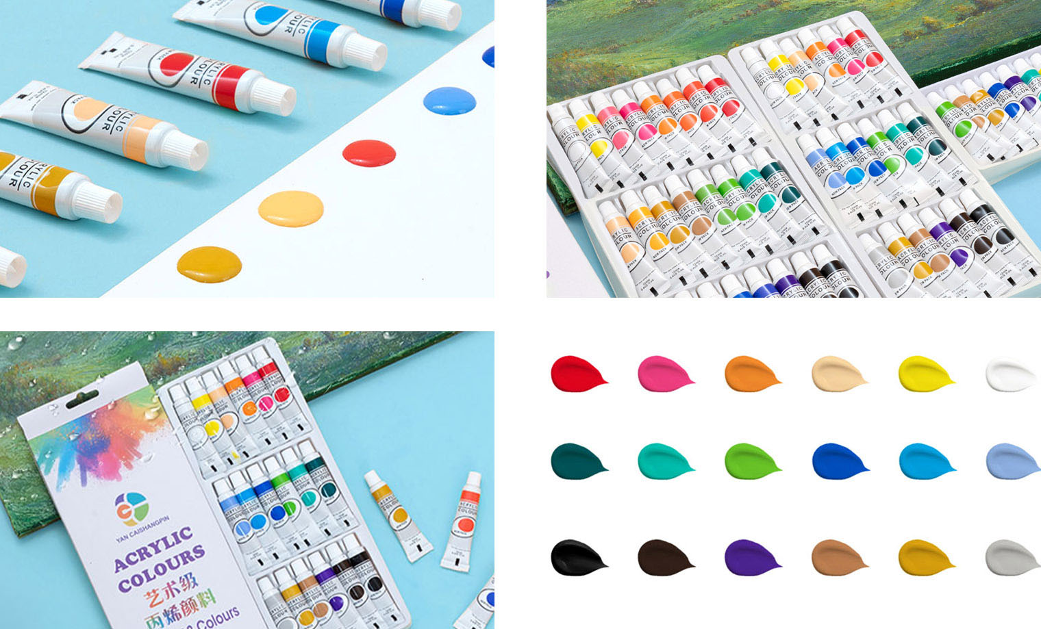 Multi-Color Aluminum-Plastic Pipe Acrylic Pigment Is Suitable For Painting On Various Materials