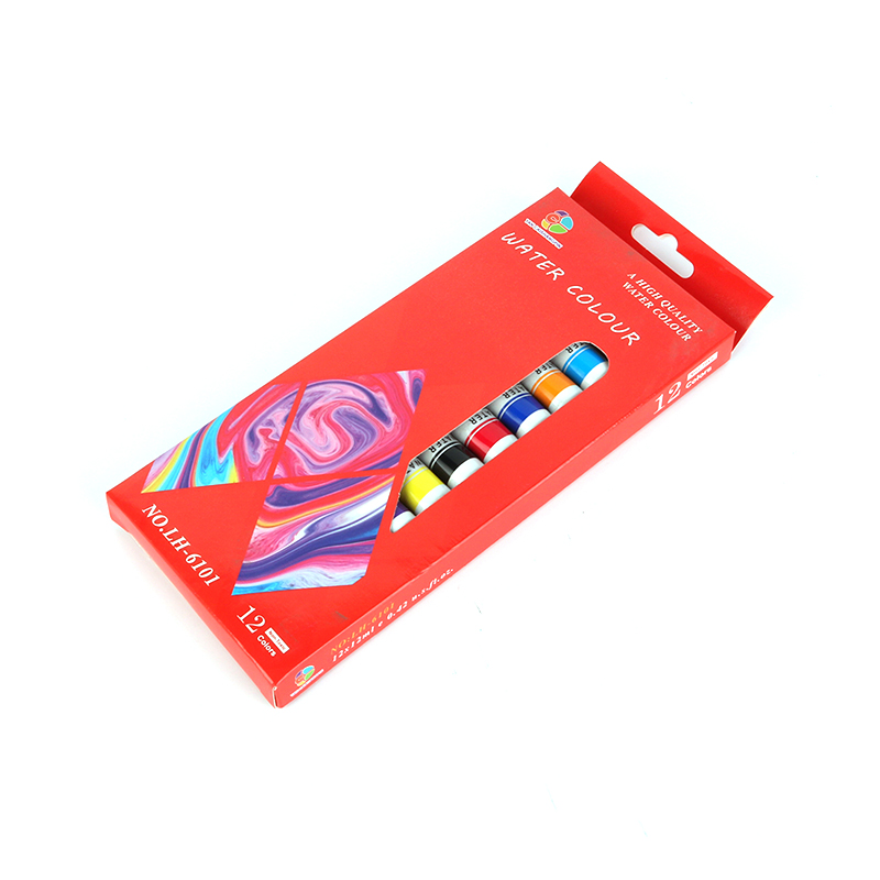 12-Color Aluminum-Plastic Tube Watercolor Pigment Set