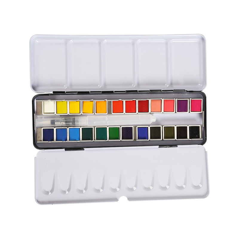 48-Color Solid Watercolor Set Quick-Drying Watercolor Pigment Box